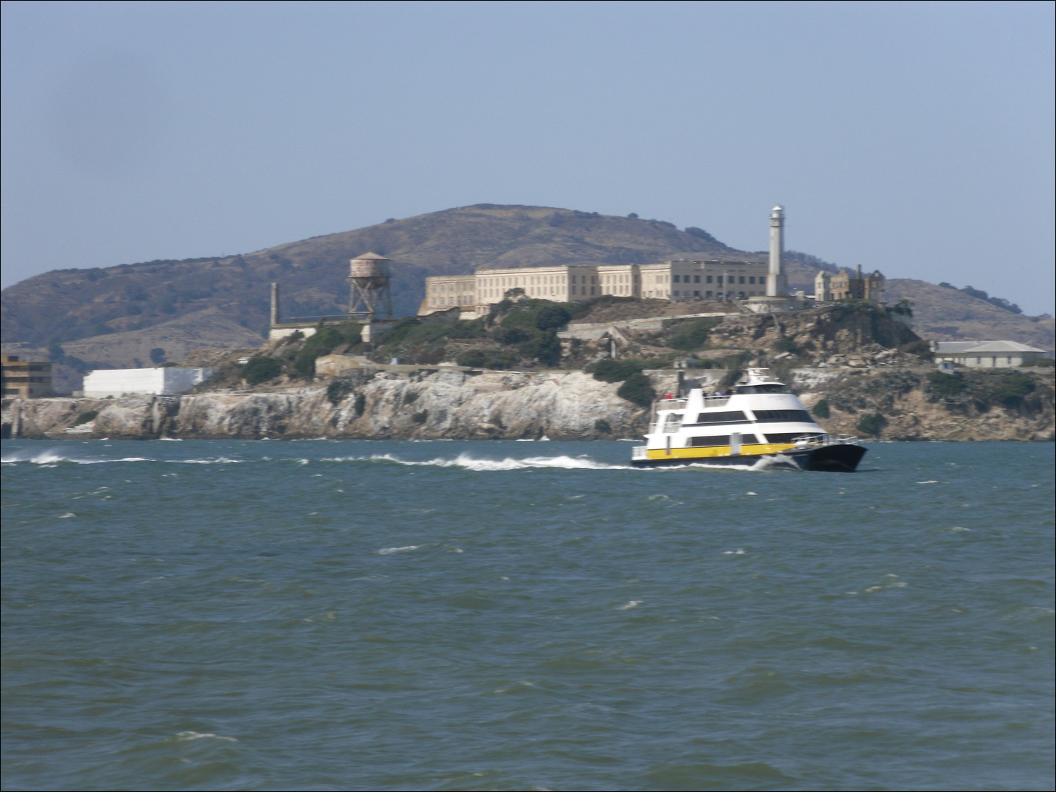 Alcatraz with Angel Island in background